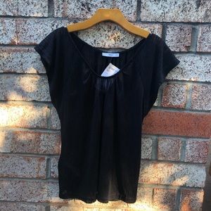 NWT Mango flowy knit top in black M / L
